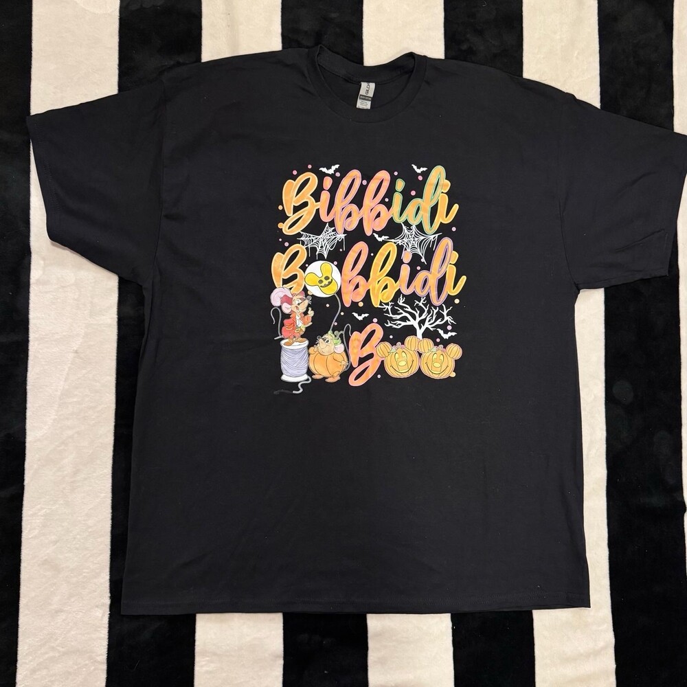 Disney Halloween T-shirt - 2XL -Bibbidi Bobbidi Boo Mickey Pumpkin -Cotton